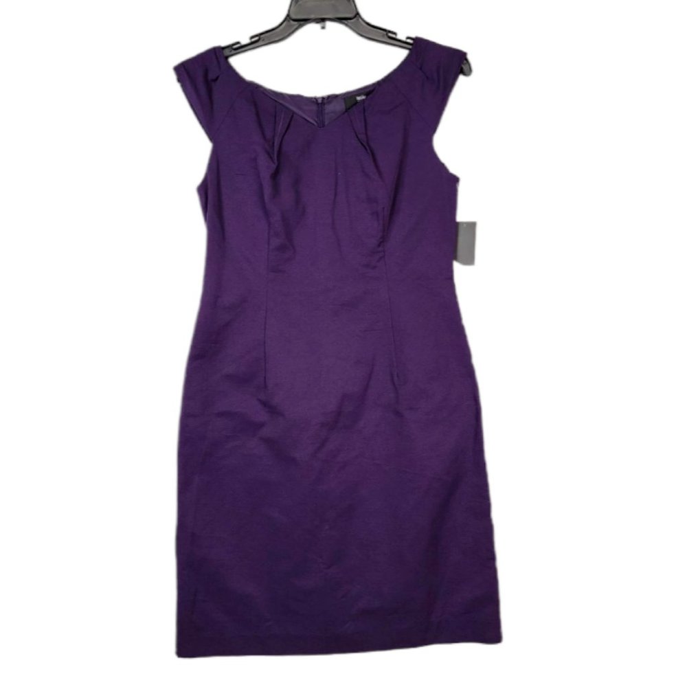 Mossimo Woman Purple Zipper Back Career Business Formal Sleeveless Dress Size 12